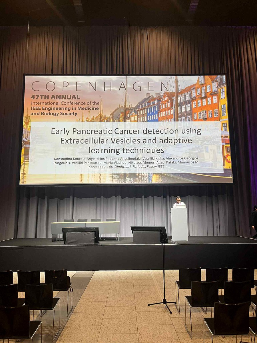 We’re excited to share highlights from Prof. Dimitrios I. Fotiadis’s presentation at <a href="/IEEEembs/">IEEE Engineering Medicine and Biology Society</a> conference:
🔬 𝘌𝘢𝘳𝘭𝘺 𝘗𝘢𝘯𝘤𝘳𝘦𝘢𝘵𝘪𝘤 𝘊𝘢𝘯𝘤𝘦𝘳 𝘋𝘦𝘵𝘦𝘤𝘵𝘪𝘰𝘯 𝘜𝘴𝘪𝘯𝘨 𝘌𝘹𝘵𝘳𝘢𝘤𝘦𝘭𝘭𝘶𝘭𝘢𝘳 𝘝𝘦𝘴𝘪𝘤𝘭𝘦𝘴 𝘢𝘯𝘥 𝘈𝘥𝘢𝘱𝘵𝘪𝘷𝘦 𝘓𝘦𝘢𝘳𝘯𝘪𝘯𝘨