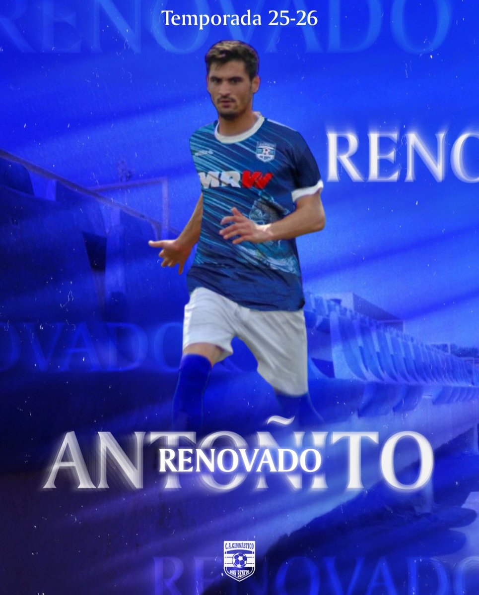 🔹 𝐎𝐅𝐈𝐂𝐈𝐀𝐋 |

✍️ ¡Antoñito seguirá vistiendo nuestra camiseta una temporada más!

⚽ Un jugador diferente, de los que marcan la diferencia. Calidad, visión y compromiso en cada acción. Orgullosos de seguir disfrutando de su magia en el Celestino Mera.

#vamosazules 💙