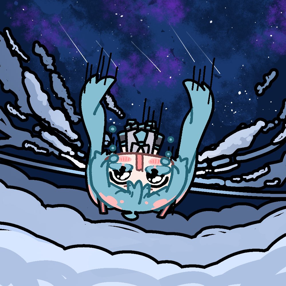 yukkuri_yuduki's tweet image. 24曲目. アスノヨゾラ哨戒班
#１００曲ボカロ絵チャレンジ