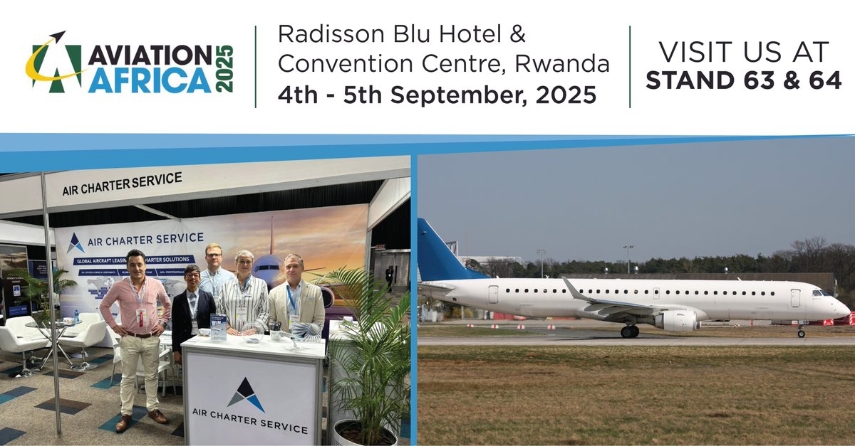 We’re excited to be returning to Aviation Africa this year! If you’re attending, come and meet teams from our Johannesburg and Dubai offices over a cold drink at Stand 63 &amp; 64 to discuss any of your air charter requirements.

#AviationAfrica #avaf25 #aviationindustry #cargo