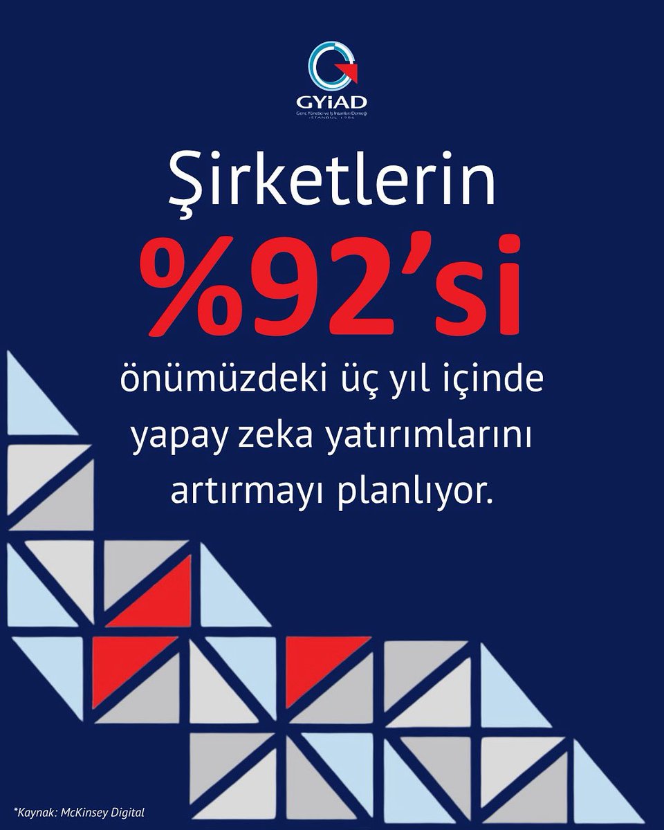 McKinsey Digital’ın raporuna göre, önümüzdeki üç yıl içinde şirketlerin %92’si yapay zeka yatırımlarını artırmayı planlıyor.  Ancak, yapay zekayı iş süreçlerine tam entegre etmiş ve “olgun” seviyeye ulaşmış şirketlerin oranı %1’in altında.

Rapor, entegre olma sürecinde en büyük