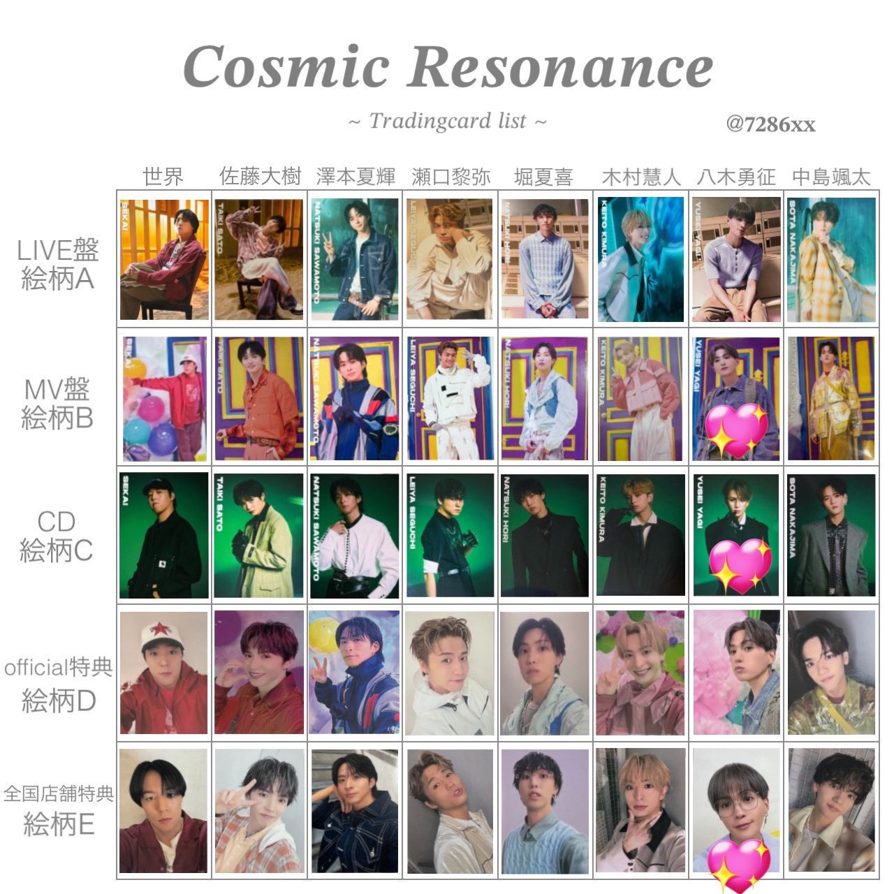 八木勇征 トレカ 4種 フライヤー Cosmic Resonance 八木勇征 トレカ 3種 フライヤー CD Cosmic Resonance - メルカリ