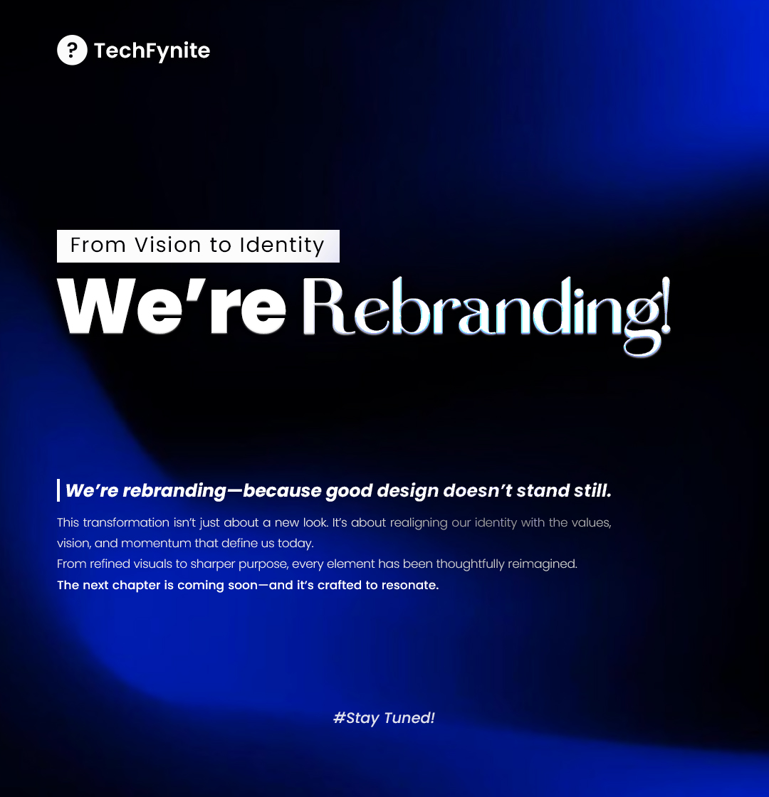 munjurul_ahsan's tweet image. We’re Rebranding  From Vision to Identity
BeTechFynite design doesn’t stand still.

At TechFynite, we believe that transformation is not just about aesthetics  it’s about purpose, clarity, and alignment. This rebrand is our step toward a stronger identity that reflects our…