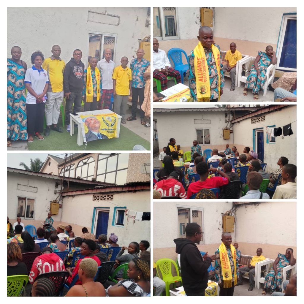 REDYNAMISATION DE LA SECTION NGABA . 
ce mercredi 16/07 nous avions procéder à l'installation du président cellulaire de LUYI le camarade SAMY MUNGUNZA . 
Nou avons prêcher la vision qu'a le fils idéologique du sphinx le pdt @jeanmarckabund pour le Congo . 
Demain sera meilleur