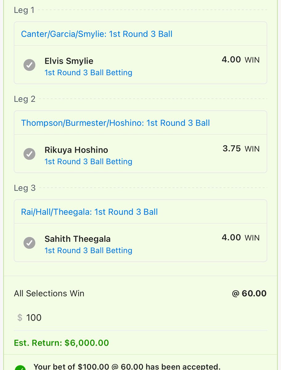 Let’s chuck on a group golf multi on the Open