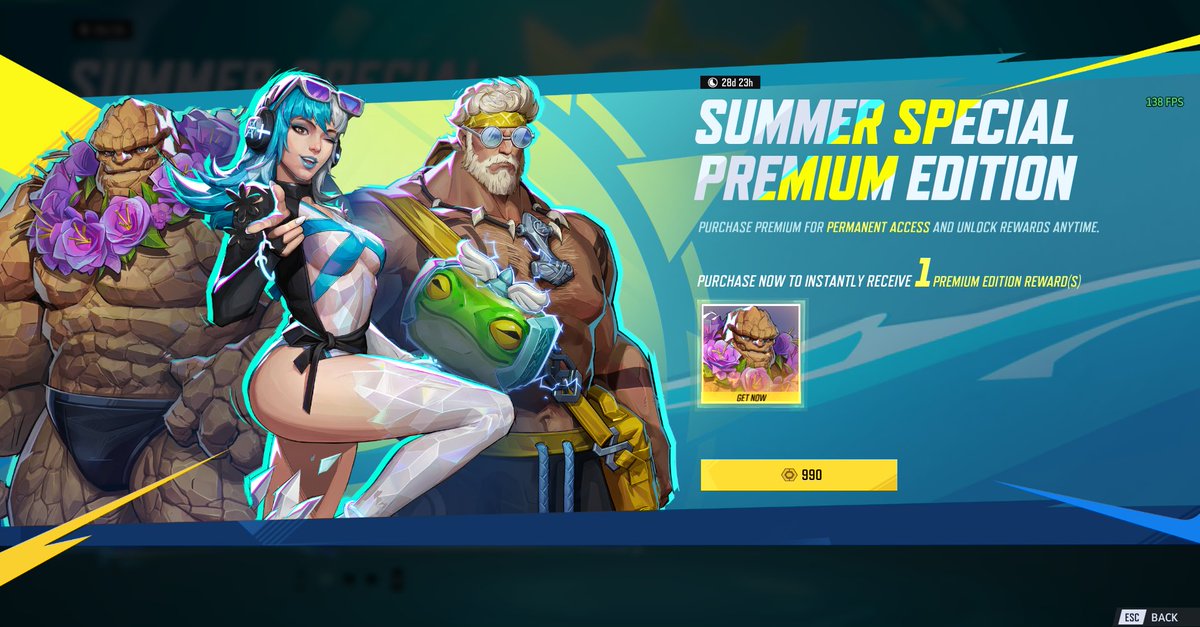 bharath_arul_'s tweet photo. @MarvelRivals Been enjoying #MarvelRivals since day 1, but the Summer Special Event pricing feels unfair😕 The event pack costs 990 lattices for 2 costumes, while the BP gives 10 costumes + rewards for the same price. Please consider reducing the price by 200 lattices to keep it. https://t.co/vWiufPxq7j