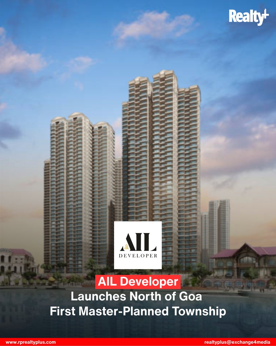 RPRealtyPlus's tweet photo. AIL Developer is transforming the real estate landscape of North of Goa with the launch of a 250-acre gated township near Shiroda Beach.
Read more: https://t.co/z6QPXjvuNh
#AILDeveloper #GoaRealEstate #ShirodaBeachLiving #TownshipLaunch #MasterPlannedCommunity #NorthOfGoaLiving https://t.co/Clqb0q4O3d