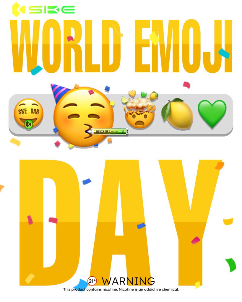 skevapeofficial's tweet photo. #SKEBAR emoji challenge๐น๏ธ:
๐คDescribe your vape mood in 3 emojis!
(Weโll go first: ๐ค๐จ๐)
โYou must be 21+
#ske #skecrystal #skebar #skenewera #samelovenewera #shinebeyondlimits #skevape #worldemojiday #emoji #emojichallenge #emojiday https://t.co/Tpueo1N7S2