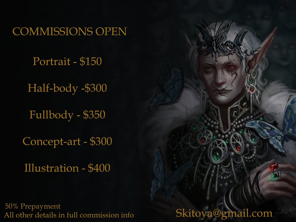 skitoya's tweet image. Commissions are open! ✨
I love draw Fantasy and Sci-fi Illustrations with Characters and some Erotic stuff But I'm also open to something not typical (discussed)
Contact me and Full info in DM or Skitoya@gmail.com