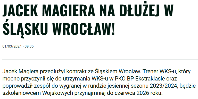 kubararytas's tweet image. Czyli Jacek Magiera rozpoczynając pracę w reprezentacji schodzi z naszej listy płac i dzieje się rzecz niespotykana, tzn. mamy jednego trenera na kontrakcie?