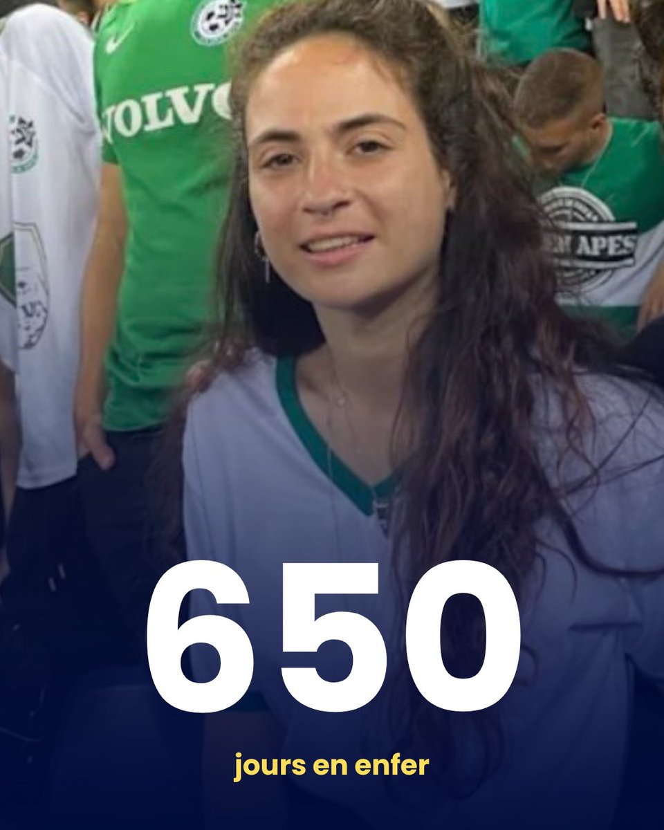 IsraelenFrance's tweet image. Aujourd’hui marque le 650ème jour de captivité des otages encore aux mains du Hamas.
650 jours d’incertitude, de douleur, d’angoisse et de peur.
Inbar Hayman est la dernière femme otage à Gaza.
Le 7 octobre, elle a tenté d’échapper au massacre qui s'est produit au Festival…