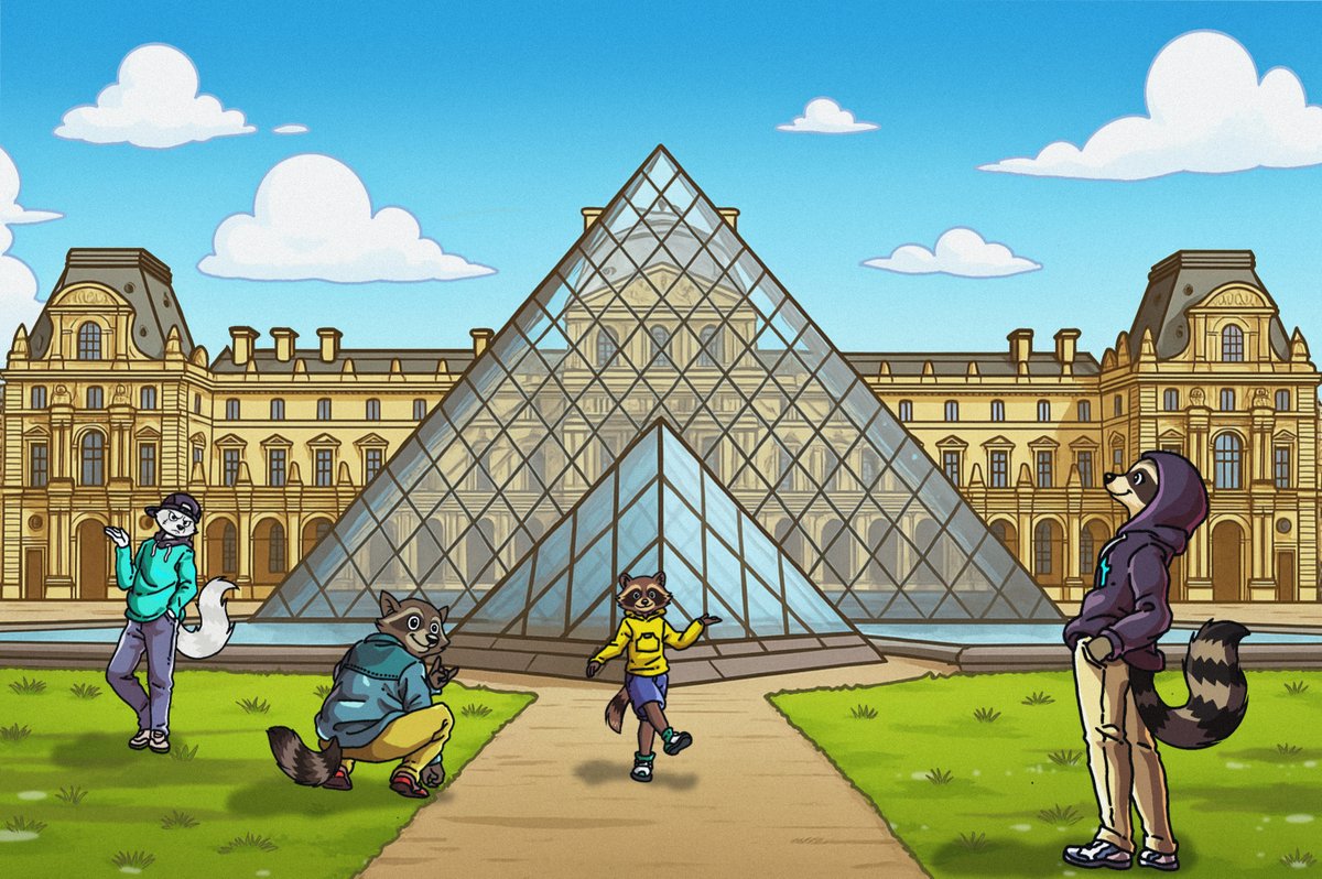 From the alleys to the Louvre-Coony Club raccoons are turning Paris into their playground!🦝

Art just got sneakier. Join the mischief. ✨