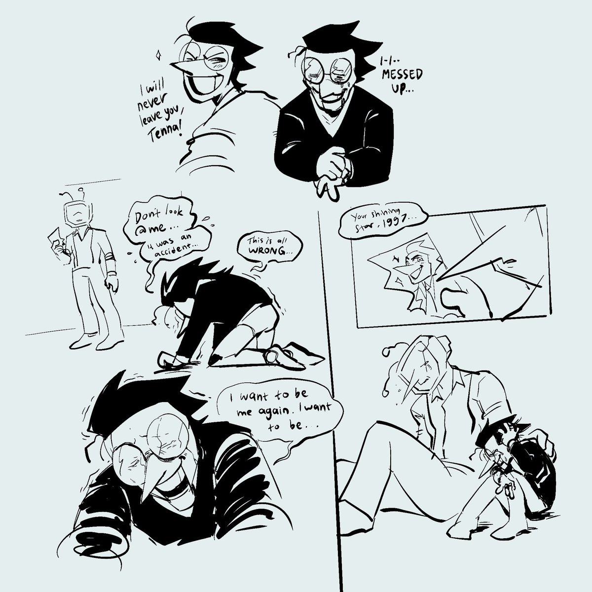 I’m taking you all down with me. A Spamtenna angst dump inspired by “Beyond Repair” fic by ManofthePipis. Aughhhhhh!