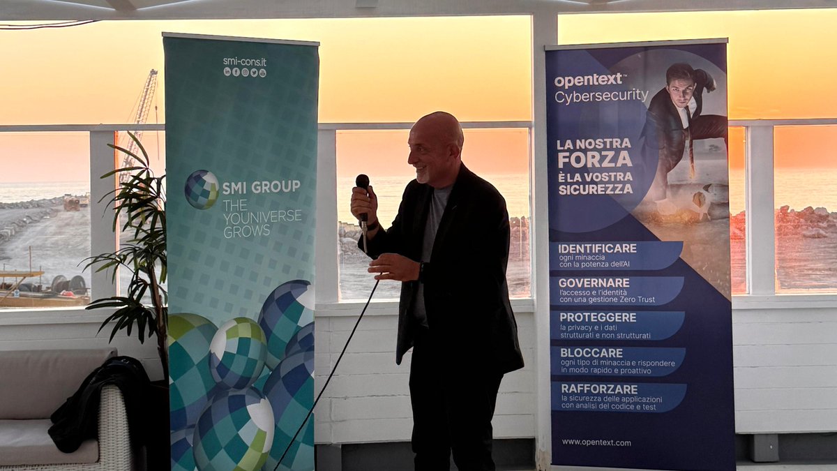 SMI_Group_IT's tweet image. Insieme al nostro partner @OpenTextSec, abbiamo condiviso una serata speciale con chi sceglie di camminare al nostro fianco ogni giorno, contribuendo a costruire valore e visione comuni.

🌅 La suggestiva atmosfera del ristorante Al Molo – Bastianelli ha accompagnato una serata…
