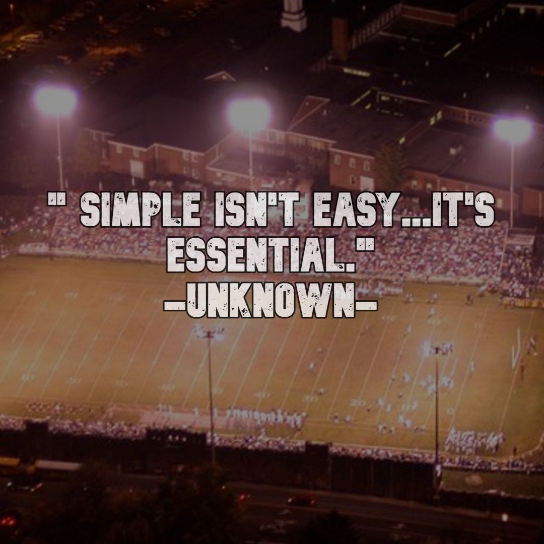 Anyone can complicate the game. Few can master the fundamentals. Simplicity demands attention to detail. The edge is in how well we execute the simple things. #VikingPride