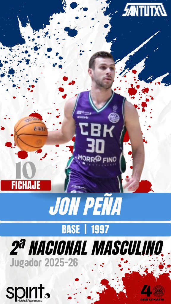 <a href="/gorka347/">Gorka Seco</a> <a href="/spirit_hotels/">Spirit Hotels&Apartments</a> <a href="/StepIdiomas/">Step Idiomas</a> <a href="/GeneralOptica/">General Optica (Te atendemos en FB)</a> Jon Peña vuelve a casa (<a href="/jonpe15/">Jon Peña</a>) como primer gran refuerzo del 2ª Nacional Masculino <a href="/spirit_hotels/">Spirit Hotels&Apartments</a>.

El Base que cuenta con experiencia en Leb Plata y Tercera FEB, sumará liderazgo y calidad al equipo.

¡Bienvenido de nuevo! 👋🏻

#CBSantutxu40A 🎂