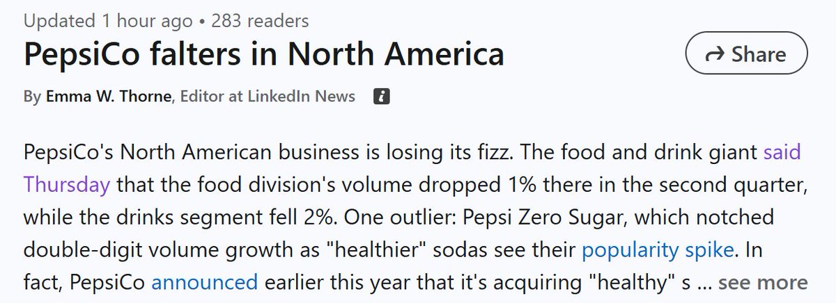 JaredWalczak's tweet image. Dear @pepsi: I'm sorry. It's my fault. I spent the weekend hiking and didn't drink my ordinary allotment of Diet Mountain Dews. I'll make it up to you the rest of the week.