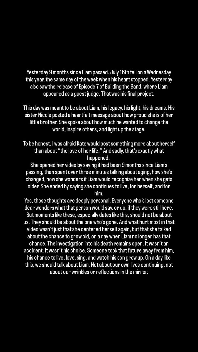 holy_karamel's tweet photo. I'd like to share my thoughts on Kate's videos from yesterday, and why, in my opinion, they were once again more about herself than about Liam and his memory

#LiamPayne
#JusticeForLiam
#StopExploitingLiam https://t.co/Hexf9oNGqU