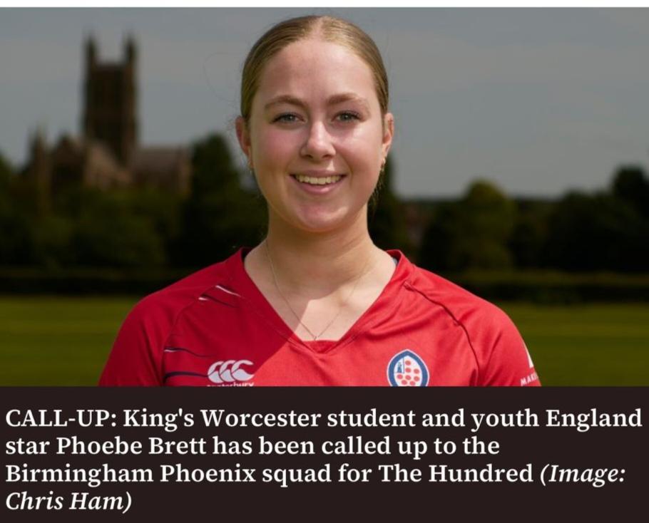 Congratulations to former Chase student Phoebe Brett as she gets called up to Birmingham Phoenix Squad for the Hundred #💙💛 #🏏🏏🏏🏏 #formerteamchase