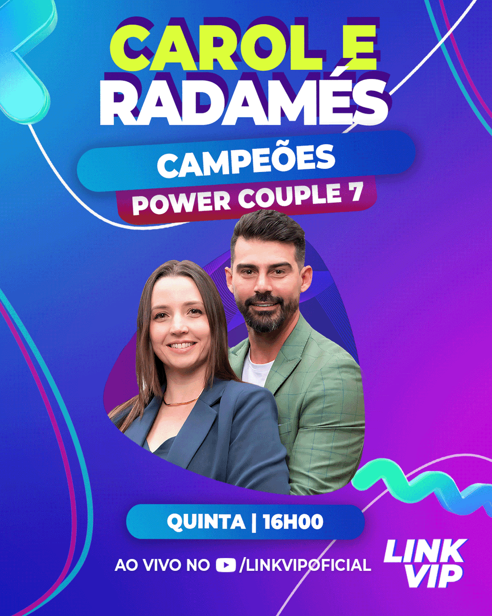 linkinvestiga's tweet photo. 💎 Hoje é dia de receber os campeões do Power Couple! Carol e Radamés chegam AO VIVO às 16h no LINK VIP! Preparados pra descobrir tudo sobre o jogo deles? 👀🔥
Segue o LINK VIP pra não perder nenhum detalhe!
#PowerCouple #CarolERadamés #LinkVIP #EntrevistaExclusiva #RealityShow https://t.co/hHS6FFIbzb