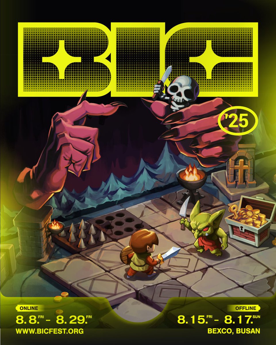 baekbros | Puzzle Adventure-Design Simulation (@studio_baekbros) on Twitter photo 🕹️A strategy game where you build dungeons to raise heroes
🎉#WelcometotheDungeon is coming to #BIC2025 !
Offline 🗓️8/15~17 @ Bexco, Busan
Online 🗓️ 8/8~29 bicfest.org
<a href="/BIC_Festival/">BIC Festival 2025</a>
Steam: store.steampowered.com/app/3276560/We… 🕹️A strategy game where you build dungeons to raise heroes
🎉#WelcometotheDungeon is coming to #BIC2025 !
Offline 🗓️8/15~17 @ Bexco, Busan
Online 🗓️ 8/8~29 bicfest.org
<a href="/BIC_Festival/">BIC Festival 2025</a>
Steam: store.steampowered.com/app/3276560/We…