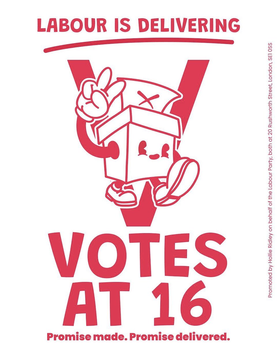 DawnButlerBrent's tweet image. Delighted the voting age will be lowered to 16 by next GE - delivered by @UKLabour. 🗳️
As former Minister for Young Citizens & Youth Engagement, I'm proud to have laid the groundwork.
We engaged young people, put #VotesAt16 on the political agenda & embedded civic education. ✨