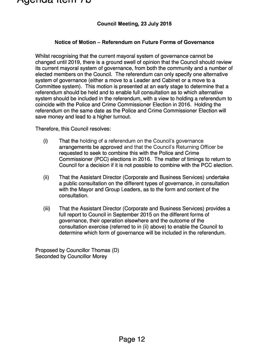 On the day that Plymouth is deciding if they want an Elected Mayor or not, I found this from the archives when Torbay Council decided to start the process in scrapping the Mayoral System back in 2015