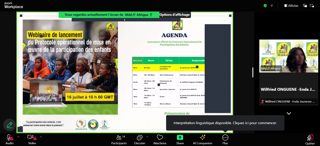 🚀 Lancement du Protocole Opérationnel de la Participation des Enfants :

Plus de 100 acteurs engagés, des outils concrets, un message fort :

✊🏽 Rien sur les enfants sans leur voix !

#ParticipationDesEnfants #DroitsDeLEnfant #Afrique #MAEJT #EJAI