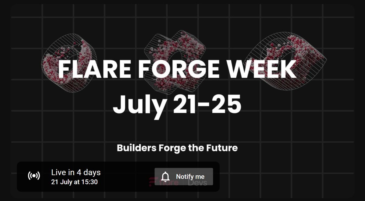 Building on Flare gets easier, faster, and more exciting every time we help each other. 👨‍💻👩‍💻

The Flare Forge Week is coming to boost our ecosystem!

Sign up here 👇
lu.ma/qten8665