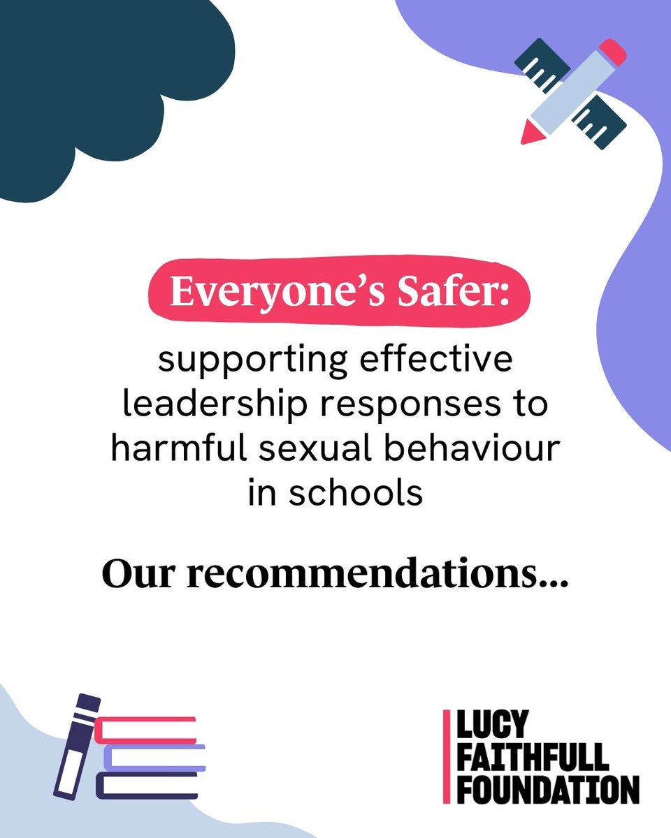 Lucy_Faithfull_'s tweet image. 🔔 What works to prevent harmful sexual behaviour in schools?
We’ve turned 3 years of learning into clear, practical recommendations—shaped by students, staff and real experience.
🔖 See our recommendations in the comments and find out more in our blog: lucyfaithfull.org.uk/keeping-everyo…