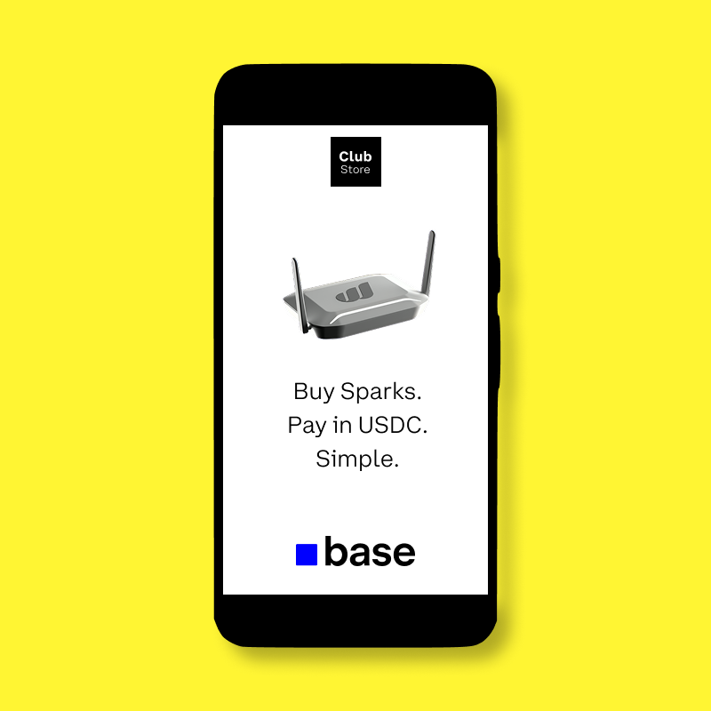 Got some USDC collecting dust? Put it to work, grab some #Sparks and start earning with #WorldMobile.

Your future self will be glad you did.

→ worldmobile.club/sparks

#WMTx #AirNodes #DePIN #Base #CoinbasePay