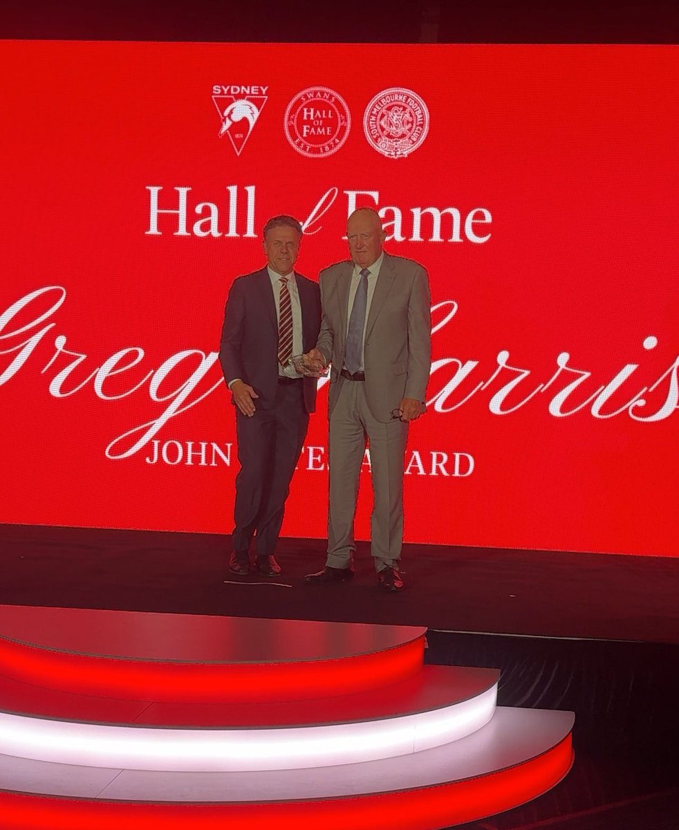 Congratulations to former Swan Troy Luff and long-serving administrator / player Greg Harris who are our joint winners of the 2025 John Yates Award for outstanding contribution to the development of Australian Rules in NSW.
