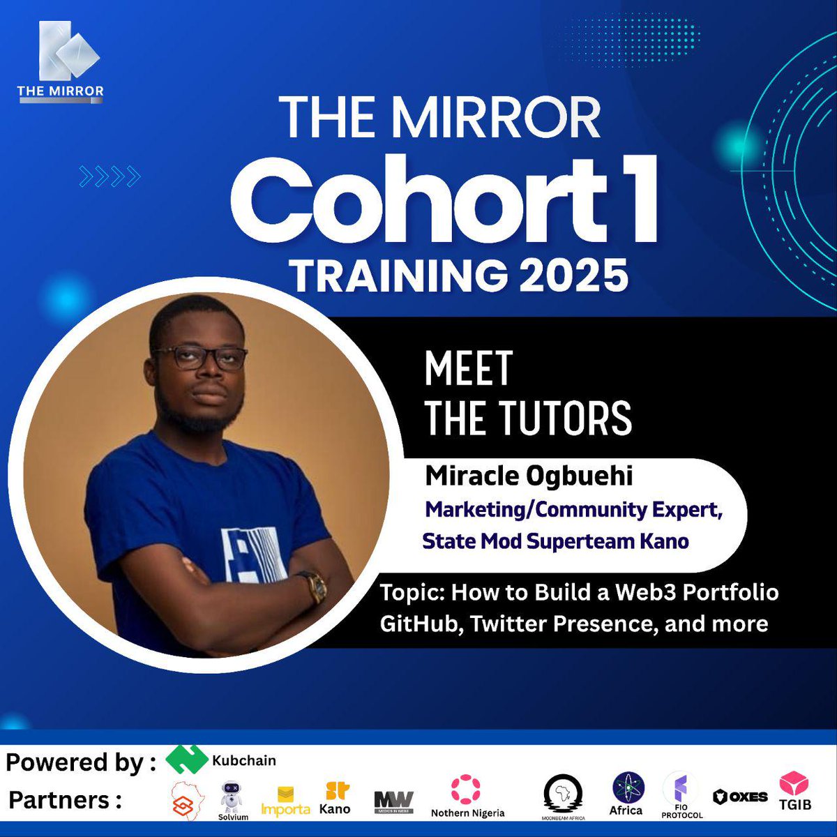 mat_techie's tweet image. Your Web3 portfolio isn’t just a doc , it’s your digital presence.
 GitHub to Twitter to Notion &amp;amp; more, we learned how to build a one that speaks before we do. Thanks to @TheMirrorHub, @KUBChain and @Ogbuehi_M for breaking it down  clearly.
#TheMirrorCohort1 #Onchain101 #Kubchain