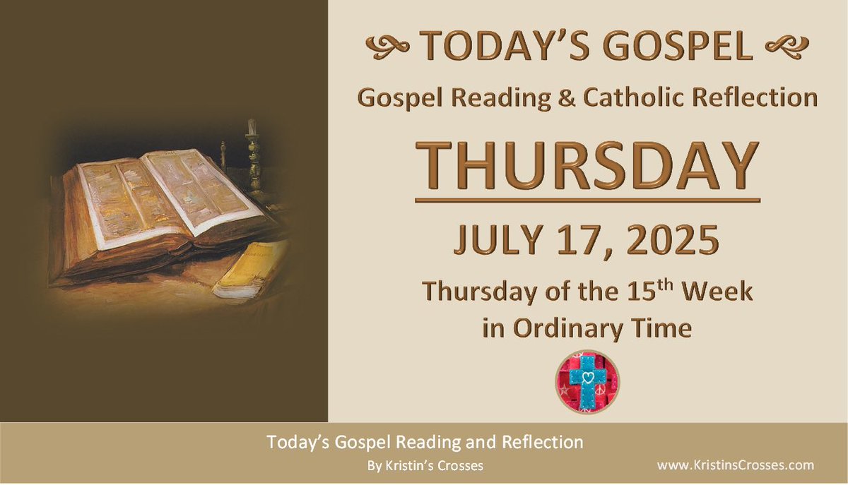 July 17, 2025
Gospel: Matthew 11:28-30

“Come to me, all you who labor… and I will give you rest.”

Today’s Gospel is pure comfort. Jesus sees your stress, your exhaustion, and says, “Let me help.” His yoke is easy not because life gets lighter, but because He carries it with