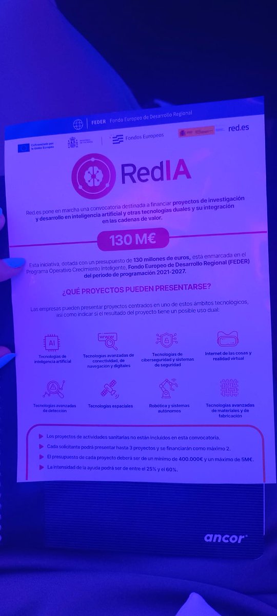 AseBio's tweet image. #AseBioDíaADía | Asistimos al lanzamiento de la convocatoria "RedIA Salud" de Red.es, destinada a la realización de proyectos de desarrollo experimental que impulsen la adopción de la inteligencia artificial en el ámbito de la salud.
#SomosBiotecnología