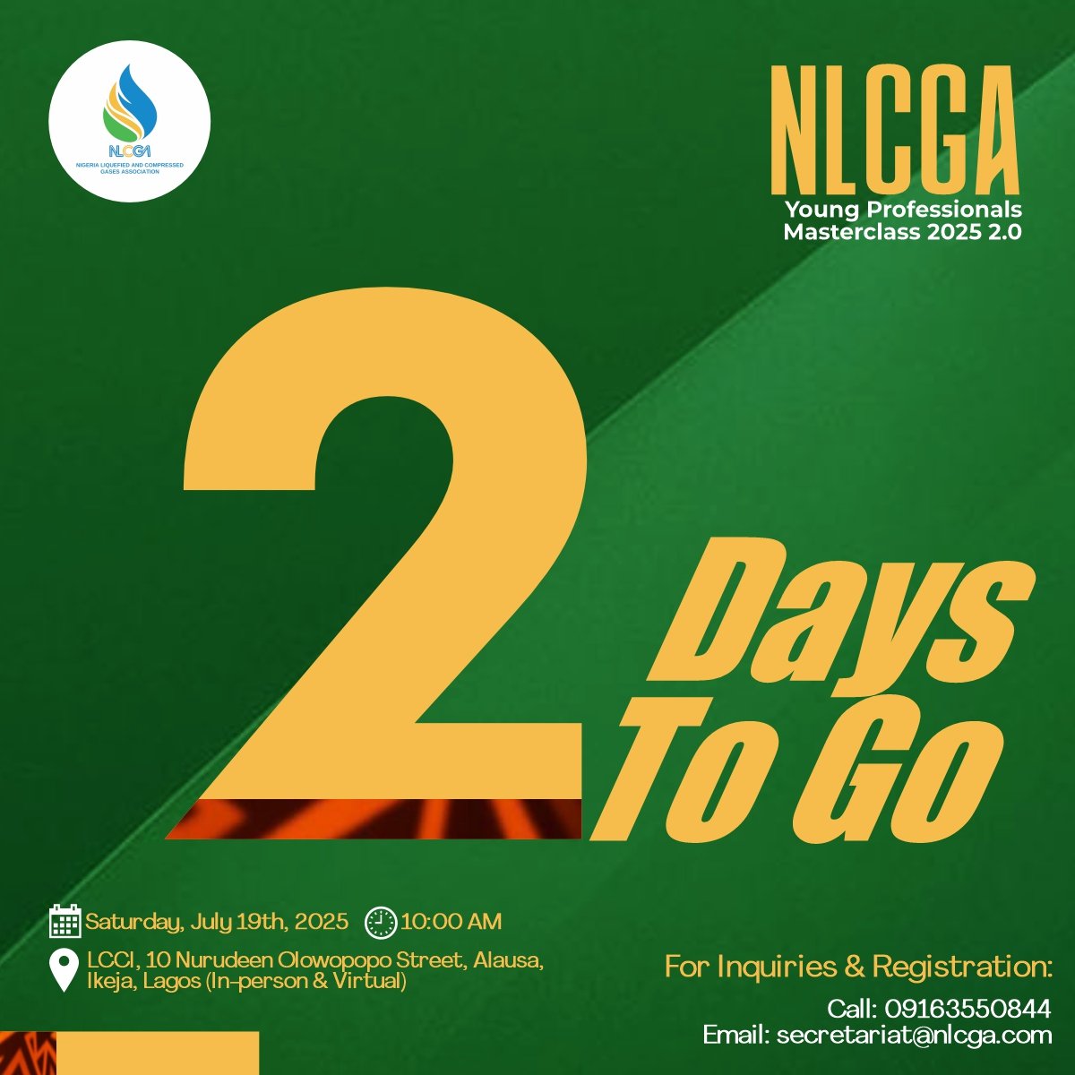 NLCGA_'s tweet image. ⚡ 2 DAYS TO GO!

Act NOW before seats completely run out.

📞09163550844
📧secretariat@nlcga.com

#2DaysToGo #NLCGAYoungProfessionals #CountdownContinues #RegisterToday