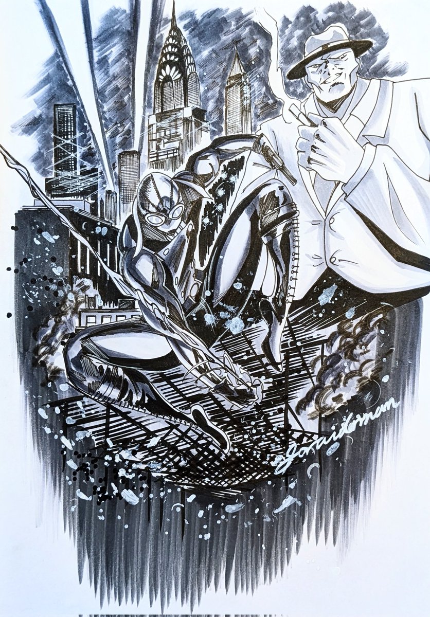 soraidey1962's tweet photo. Noir🕸👊
#Spiderman #spidermannoir #joefixit https://t.co/K4kgutHCVj