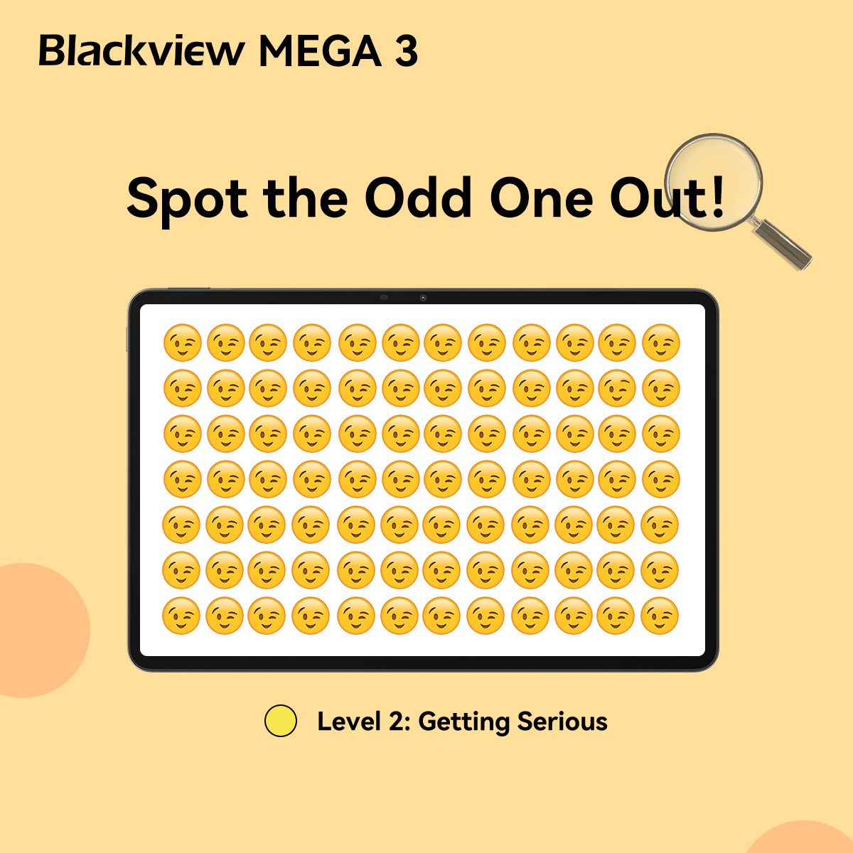 BlackviewPhone's tweet photo. One sneaky emoji is hiding in each level 👀 Level 1 = easy 🍋, Level 3 = eye strain alert 😵 Think you've got the vision? Let's see!👇 #Blackview #MEGA3
Explore more: https://t.co/8uhTLbCVpF