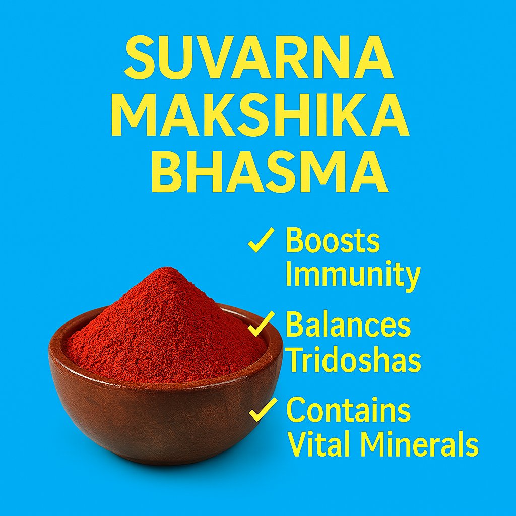 immunokris's tweet image. ✨Unlock Ancient Power with Suvarna Makshika Bhasma ✨
A trusted gem in Ayurveda, this mineral-based bhasma helps boost immunity, balance tridoshas, and replenish vital minerals.
Backed by tradition, perfected for today.

#ImmunoKris #AyurvedicHealing
#SuvarnaMakshikaBhasma
