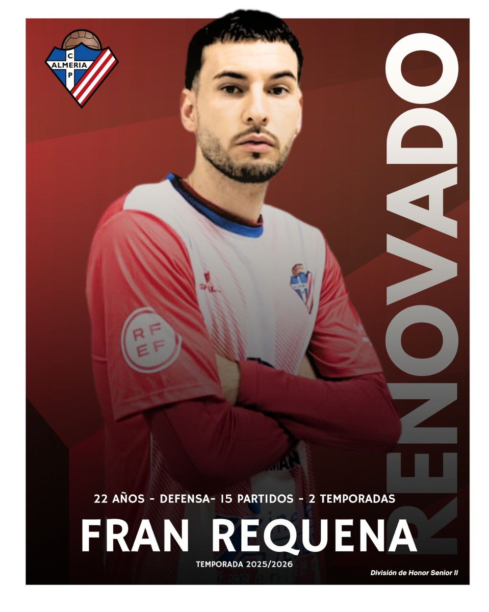 Renovación | Temporada 2025/2026

Fran Requena seguirá una temporada más defendiendo la rojiblanca. El lateral izquierdo está cubierto.

¡Vamos Fran!🚀

#MushoPoli #DivisionHonor #Almeria #Futbol
