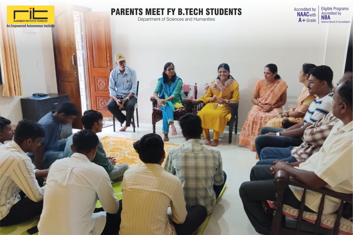ritindia1983's tweet photo. Strengthening roots for a brighter future 🌱✨ The Department of Sciences and Humanities hosted a heartfelt Parents Meet for F.Y. https://t.co/jQq9400LSP students, fostering lasting connections and collaborative growth.
#ParentsMeet #StudentSupport #FosteringBonds https://t.co/iEVQDLMfcI