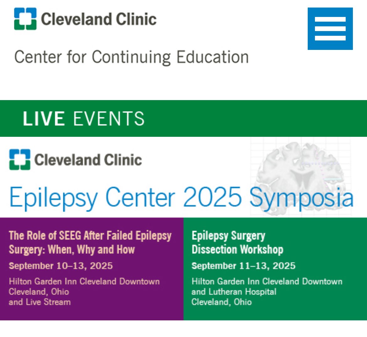 Ahsan Moosa Naduvil, MD 🧠⚡️ (@amoosamd) on Twitter photo 2 upcoming courses <a href="/ClevelandClinic/">Cleveland Clinic</a> Epilepsy Center.
One on #SEEG and
The other on #EpilepsySurgery Diseection ✅👇
clevelandclinicmeded.com/live/courses/s…
<a href="/epilepsydoc/">Demitre Serletis</a> <a href="/imadmnajm/">Imad Najm</a> <a href="/IlaeWeb/">International League Against Epilepsy</a> <a href="/yesILAE/">yesILAE</a> <a href="/EmoryNeurology/">Emory Neurology Residency</a> <a href="/EmoryNeurosurg/">Emory Neurosurgery</a> <a href="/neurosurgery/">Neurosurgery</a> 2 upcoming courses <a href="/ClevelandClinic/">Cleveland Clinic</a> Epilepsy Center.
One on #SEEG and
The other on #EpilepsySurgery Diseection ✅👇
clevelandclinicmeded.com/live/courses/s…
<a href="/epilepsydoc/">Demitre Serletis</a> <a href="/imadmnajm/">Imad Najm</a> <a href="/IlaeWeb/">International League Against Epilepsy</a> <a href="/yesILAE/">yesILAE</a> <a href="/EmoryNeurology/">Emory Neurology Residency</a> <a href="/EmoryNeurosurg/">Emory Neurosurgery</a> <a href="/neurosurgery/">Neurosurgery</a>