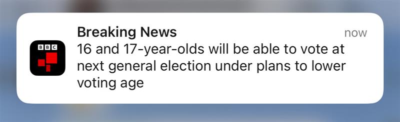 electoralreform's tweet image. This is huge news for our democracy. 16 and 17 year olds will have the vote in the election.
Extending the franchise is vital to nurturing more active citizens for the future health of our democracy.