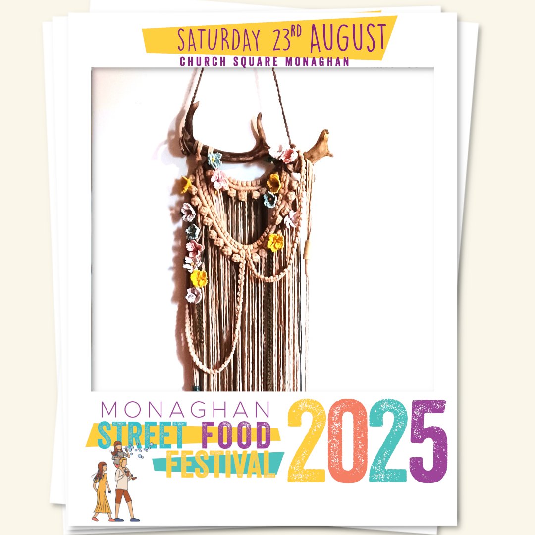 Beautiful macramé and macraweave wall art? Yes please!
Bowribbidy Fibre Arts brings stunning handmade home decor to #MonaghanStreetFoodFestival 🌿🧶
Come meet the maker and find something unique for your space!
#TasteOfMonaghan #ShopLocal #Macrame #MonaghanHasIt #FibreArt