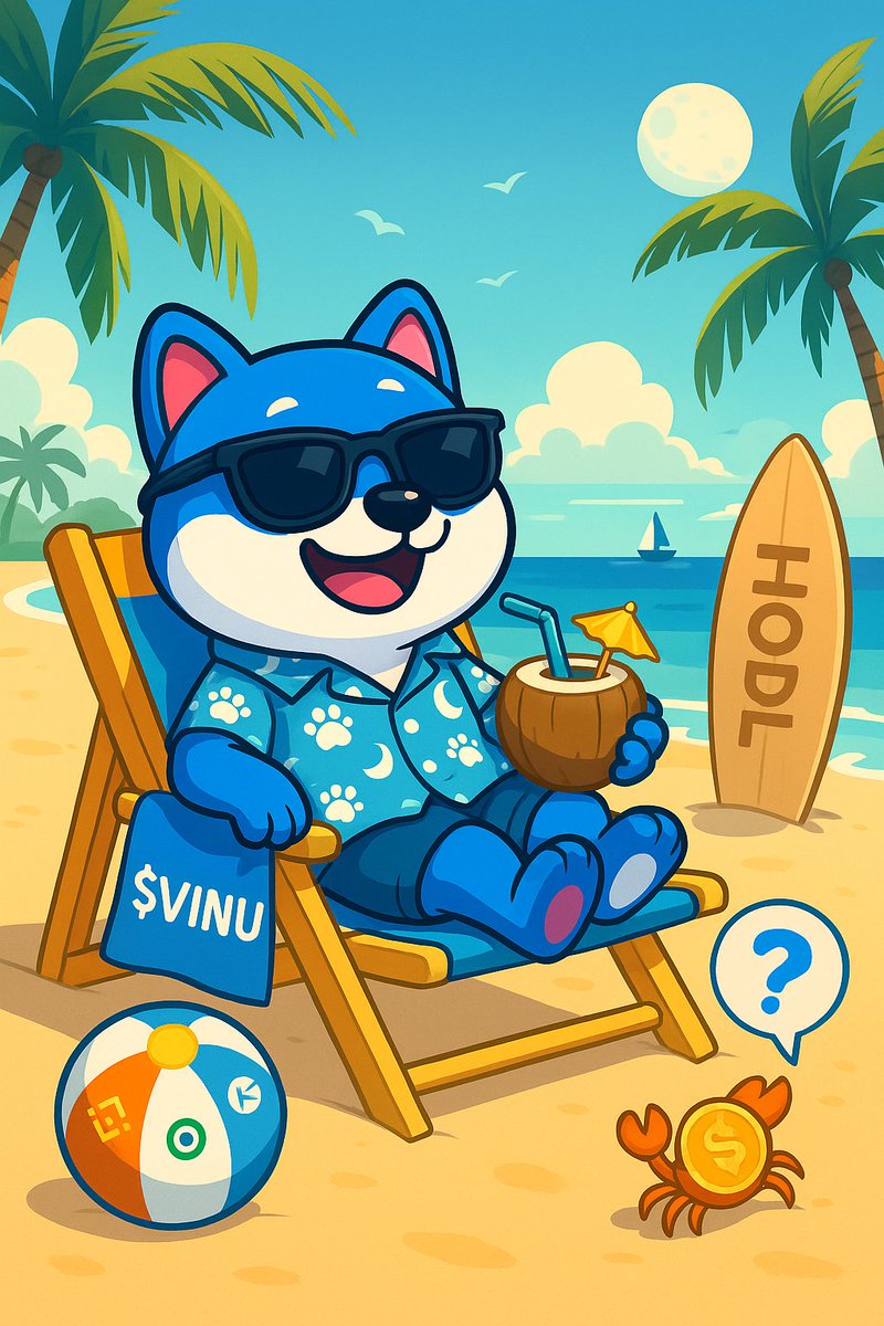 VinuPixels's tweet image. Sometimes the best strategy is just… vibing with your bags. 🌊🔵