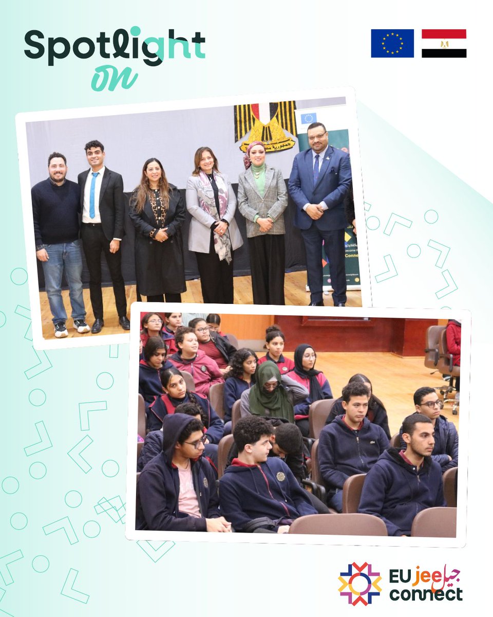 euneighbours's tweet image. Young voices in 🇪🇬 are powering a sustainable future!
Thanks to EU Jeel Connectors Eslam, Yara , & Moustafa for sparking energy dialogues & launching the 1st Wavemakers Club in El Obour! @EUinEgypt @EU4MENAGulf #EU4Youth
More #EUJeelConnect activities south.euneighbours.eu/news/?eu_jeel_…