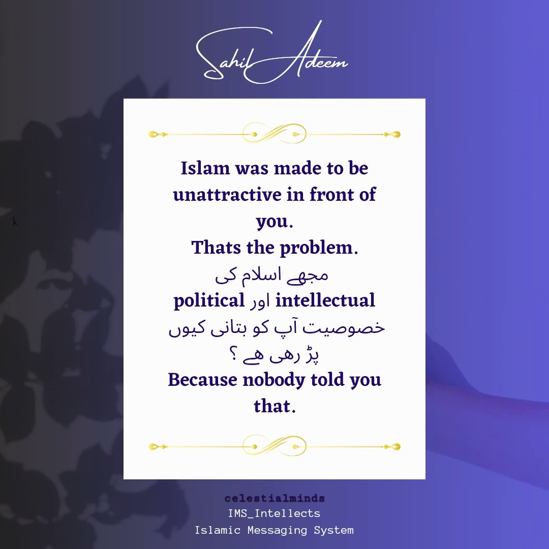 Celestialminds_'s tweet image. #sahiladeem
#muslimidentity
#islamicmessagingsystem
#Pakistan