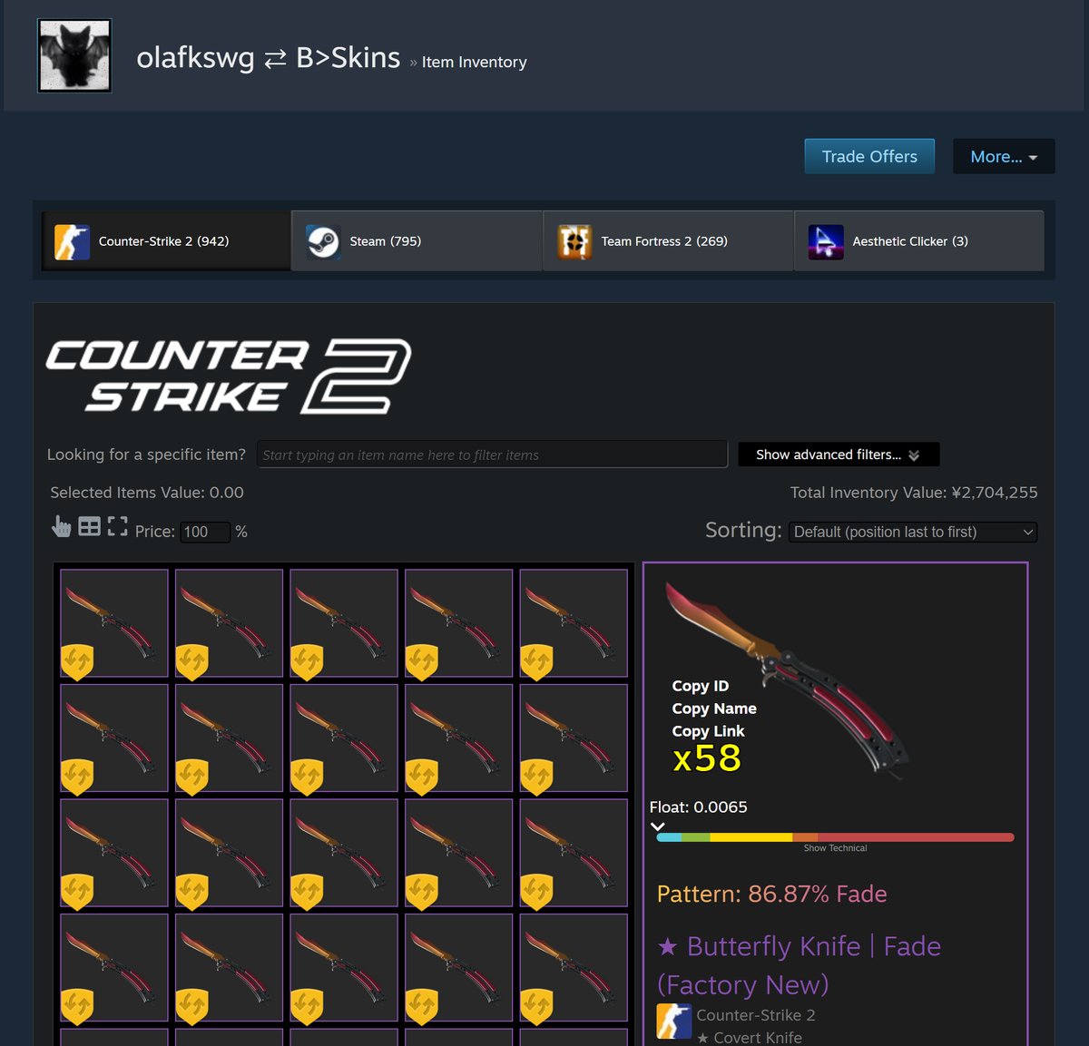 olafkswg - Buying Skins 95% tweet media