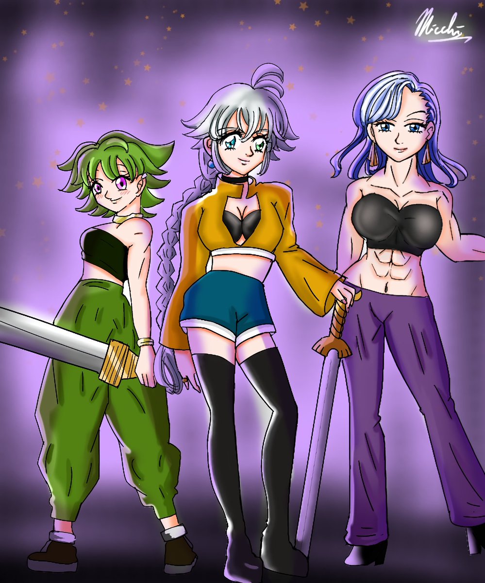 Micchi971's tweet photo. THIS IS MICCHI'S COMEBACK WITH A KPOP DEMON HUNTERS THEME!!!
Percival=Zoey
Rumi=Tristan 
Mira=Gawain 
🤭
#KPOPDEMONHUNTERS
#ガウェイン #パーシバル #トリスタン
#黙示録の四騎士 https://t.co/lqZzFGbe2o