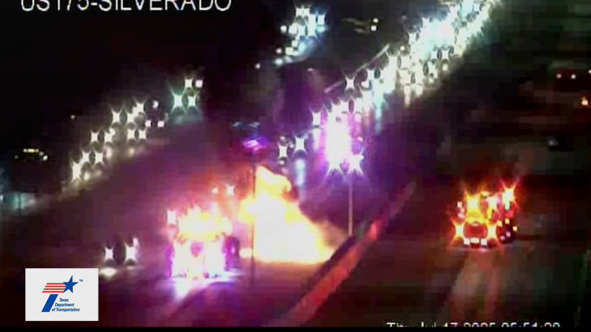 Vehicle Fire 🔥175 EB at Silverado in Dallas. <a href="/nbcdfw/">NBC DFW</a> #Breaking #DFWTraffic